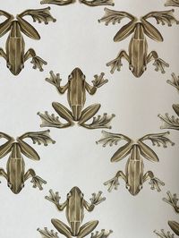 "Wallpapers of top-grade quality added to our collection. Wood frog gold design. PRICE IS FOR THE ROLL FOR 10 METERS. IT SELLS AS A ROLL. Non-woven wallpaper. Roll width: 52cm 20.5\". Repeat pattern: 17.3cm/ 6.8\" Straight match. (frogs need to be matched). Please see the photos for reference. Lightfast, and cleanable on the surface. Paste the wall. Tested based on European standards BS EN233 Wallpapers are nonreturnable and nonrefundable. Please order the number of rolls you require. Your techn