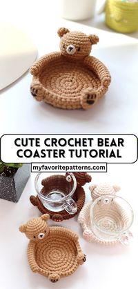 Learn how to crochet cute bear coasters with our step-by-step tutorial.