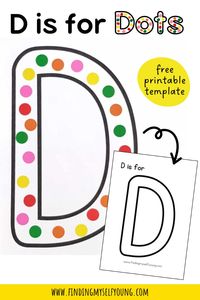 Create a fun tactile letter D with this simple D is for Dots craft. Children can have fun being creative while learning the letter D and it's letter formation and sound. Don't forget to download the free printable letter D template.