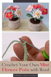 If you're a crafty plant lover, we have a delightful DIY project for you! In this tutorial, we'll show you how to crochet mini flower pots using soft and colorful wool. These adorable creations will add a touch of charm to your home decor and make perfect gifts for friends and loved ones. Get your crochet hooks ready, gather your favorite yarn, and let's embark on a journey of creativity and botanical beauty! Congratulations on creating your very own crochet mini flower pots with wool...