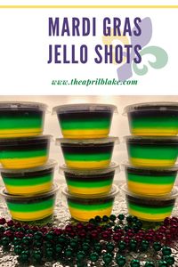 Make your own three color jello shots with gelatin and you can control the colors and flavors! #jelloshot #mardigras