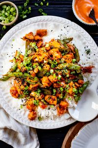 Gochujang Tofu & Snap Peas