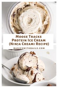 Indulge in this delicious Moose Tracks Protein Ice Cream made with Fairlife milk, vanilla protein powder, and mini Reese’s peanut butter cups. Perfect for a healthy, high-protein treat that satisfies your sweet tooth without the guilt!