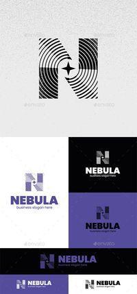 Nebula Logo - Letter N and Star - Letters Logo Templates