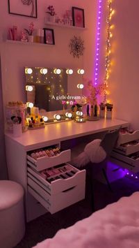 Pink Bedroom with Pink Vanity  #pinkhomedecor #pinksaesthetic  #pinkbedroomdecor #pinkroom  #barbie #pinkaesthetic #pinkcarpet #pinkheadbaord  #bedroomaesthetics #bedroomdecor #bedroominspo #bedroomdesign # #cleangirlaesthetics #vibeyroom #cozydecor #cozyliving   Video Credit to: heart4himd_3