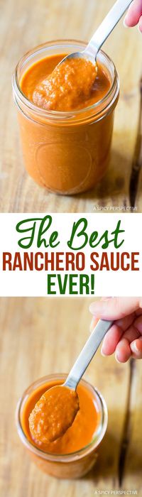 The Best Ranchero Sauce Recipe Ever - Looking for the ultimate ranchero sauce recipe? You found it! Creamy, robust, and a hint spicy. This sauce makes every dish taste better!