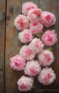 Peony Coffee Filter Flowers tutorial