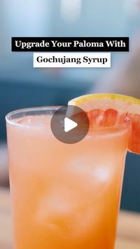 Punch on Instagram: "Want to add a spicy kick to your next Paloma? Try adding a funky and smoky gochujang syrup, an upgrade inspired by @hellomrsusan’s house Paloma. Tap the link in bio for the recipe. 🌶️ 

#drinkstagram #bartending #hacks #gochujang #paloma"