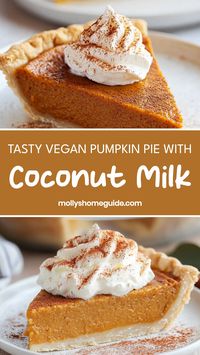 Indulge in the irresistible flavors of a vegan pumpkin pie made with creamy coconut milk. This dairy-free dessert is a perfect treat for any occasion, from cozy fall gatherings to holiday celebrations. Enjoy the rich and comforting taste of pumpkin spice combined with the subtle sweetness of coconut. Whether you follow a plant-based diet or simply love trying new recipes, this vegan pumpkin pie is sure to be a crowd-pleaser.