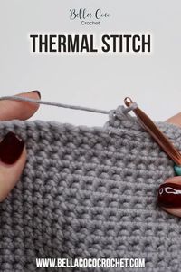 This video will teach you how to crochet the Thermal Stitch for both right and left handed crocheters. You will also find the written instructions at www.bellacococrochet.com #crochet #moderncrochet #crochettutorial