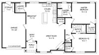 Craftsman Plan: 1,229 Square Feet, 2 Bedrooms, 2 Bathrooms - 940-00029