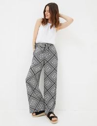 Geometric Wide Leg Trousers | FatFace | M&S