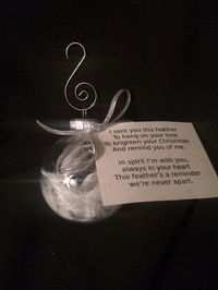 Memorial Feather Ornament by OrnamentalMemories on Etsy, $5.00 Great Christmas Gift!!