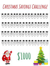 Save $1000 for Christmas easily with this fun Christmas Savings Challenge! Pick a lightbulb, save that amount and color it a festive color! Before you know it, you'll have a beautiful and glowing string of lights AND $1000! **This is a digital download to print at home or a local print shop**