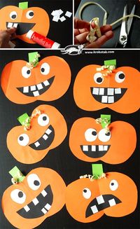 It’s time for pumpkins – cut and glue