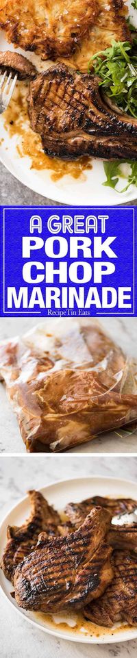 A GREAT marinade for pork chops - makes them extra juicy, infuses with savoury flavour and a touch of sweet that caramelises beautifully. recipetineats.com