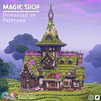 Hello! Here is a cozy Fantasy House in Overgrown style! The house has full fantast themed intrerior and a lot of space for your needs! You can download this house on my Patreon!