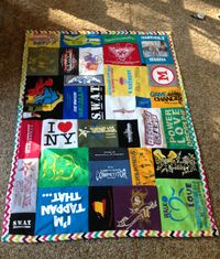 My tshirt quilt! I used the tutorial from www.instructables.com/id/T-shirt-Quilts