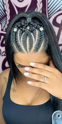 corn row braids, corn row braid half up, braided hairstyles