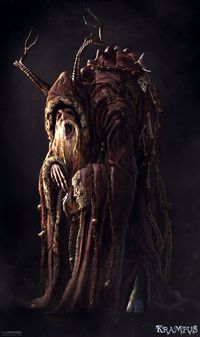 Krampus - concept art by Luca Nemolato  This Christmas Krampus is coming !  This is the final character design of Krampus I did for the movie “Krampus”.  This was a really fun project to work on, I had a great time !