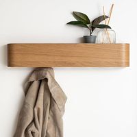 Wall partition with hidden hook, suitable for living room bedroom bathroom, modern minimalist environmental style Hokku Designs Colour/Finish: Oak | Hokku Designs Suspension divider w/ concealed metal hook Brown | Home Decor | C111476543_973384270 | Wayfair Canada