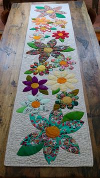 12. Blossoms Table Runner Paper Pattern – Free Bird Quilting Designs