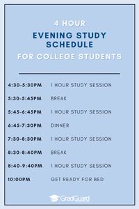 As finals approach, make the most of your evenings with this efficient 4-hour study schedule. Stay organized, stay focused, and ace those exams! Good luck! 📝 📚#FinalsPrep #StudySchedule #CollegeLife