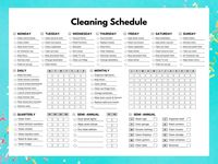 Ultimate Cleaning Schedule Printable Adult Chore Chart ADHD Cleaning Checklist Cleaning Planner Declutter Chore List Home Binder Planner - Etsy