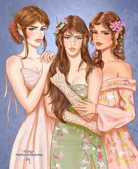 🖤”All three sisters were now High Fae with considerable powers, though only Feyre’s were let loose. Even Amren had no idea whether Elain’s and Nesta’s powers remained. The Cauldron had granted them unique powers, different from other High Fae: the gift of sight to the former, and the gift of…Cassian didn’t know what to call Nesta’s gift.” 🖤Artist: Meiflowersketches 📖A Court of Silver Flames