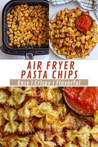 These easy air fryer pasta chips have been popular on tiktok and are so easy to make! Such a fun and delicious recipe!