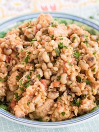 Dig into this one-pot dish with black eyed peas, chicken, rice, and tomatoes. It is comfort food the healthier way!