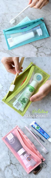 If you plan to travel for the holiday, check out the Holiday Clean Pocket! They are cute and colorful pouch with pockets to help you easily carry your toiletries.