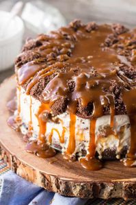 Salted Chocolate + Caramel Ice Cream Cake - Coley Cooks