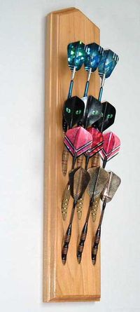 Handcrafted Poplar Wood Dart Holder Wall Mount Display by Darttree