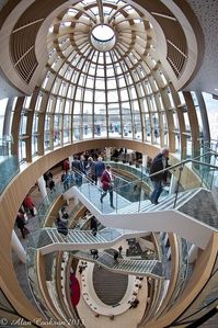 The crazy interior of the Liverpool Central Library.