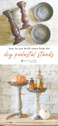 How to Make Pedestal Stands from Thrift Store Candle holders