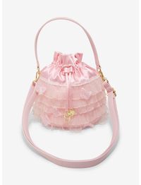 Her Universe Wicked Glinda Pink Butterfly Ruffle Crossbody Bag | Hot Topic