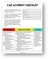 What to Do when Your Teenager has a Car Accident (Accident Checklist)