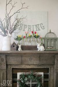 Welcome spring into your home with these spring mantle decor ideas. From farmhouse spring mantels to rustic spring decorating ideas for the mantel, there are plenty of easter mantel ideas to choose from.