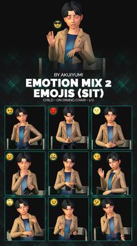 Emotions: mix #2 Emojis Child – Sims Crazy Creations