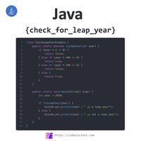 A normal year has 365 days. Every four years, however, there is a leap year with 366 days. This is because the earth does not need exactly 365 days to travel once around the sun, but about a quarter day more. So a year has one day more every 4 years. So that the calculation is correct, there is no leap year every 100 years. Nevertheless, every four hundred years a leap year takes place. This concerns the years 2000, 2400 etc. #java #javaprogramming #javacode #javacoding #learnjava #code #codes