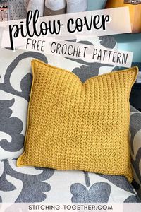 This gorgeous textured crochet pillow is sure to be a lovely and inexpensive DIY update to your home decor. Use this free crochet pattern to make your own pillow covers and give a fresh makeover ro your throw pillows. These crochet cushion covers can also be used as a housewarming gift.