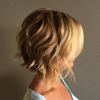 Short Wavy Blonde Bob Hairstyle More