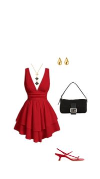 Red mini dress outfit ideas, summer outfit ideas, night out outfit