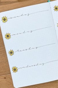 Want to add some super cute floral spreads to your bujo this month!? Check out these adorable sunflower themed bullet journal weekly spreads, cover pages and monthly logs for inspiration! #bujo #bulletjournal #bujoideas #bujotheme