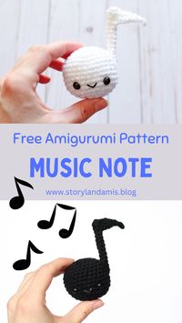 This FREE music note amigurumi pattern is so easy and quick to make. This would be the perfect handmade gift for a music teacher or music student.