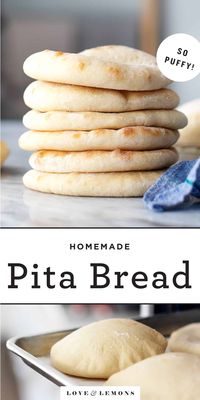 Homemade Pita Bread Recipe - Love and Lemons