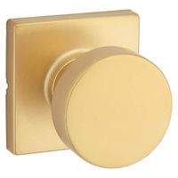 Kwikset Pismo Satin Brass Square Hall Closet Door Knob Featuring Microban Antimicrobial Protection 720PSK SQT 4 6AL RCS - The Home Depot