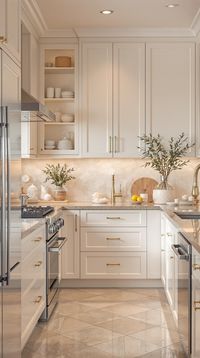 High-gloss seashell hues bring a bright, reflective finish to coastal kitchen designs, inspired by natural seashell tones. These soft pinks and creams add a hint of luxury to cabinets or walls, creating a focal point that’s coastal yet sophisticated. Click to see more ways to use seashell hues in kitchens.