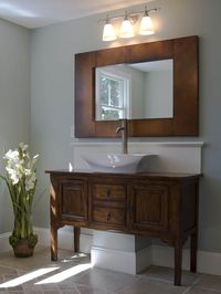 Upcycled Bathroom Vanities: Statement Piece >> http://www.diynetwork.com/bathroom/20-upcycled-and-one-of-a-kind-bathroom-vanities/pictures/index.html?soc=pinterest